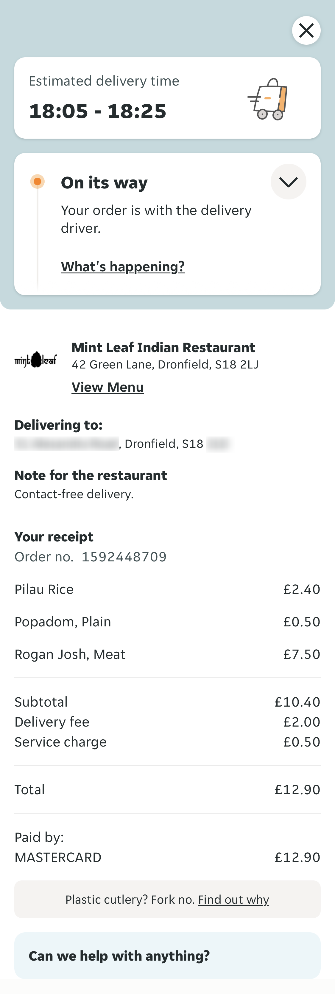 Just Eat’s App Order Tracking Page 89 of 151 Order Tracking Page